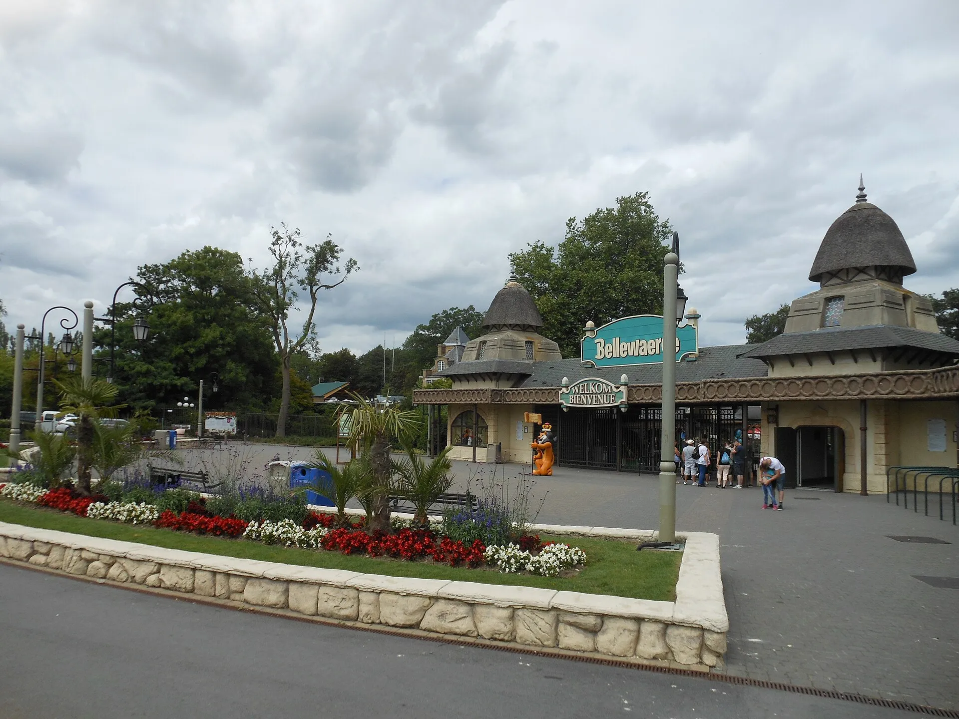 Main entrance of Bellewaerde Park near Ypres, Belgium