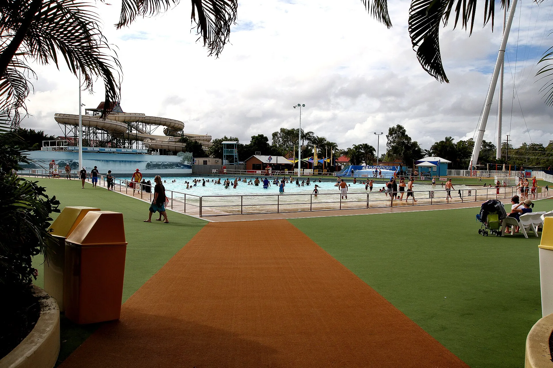 Giant Wave Pool and water slides at Wet'n'Wild Gold Coast, Oxenford, Queensland