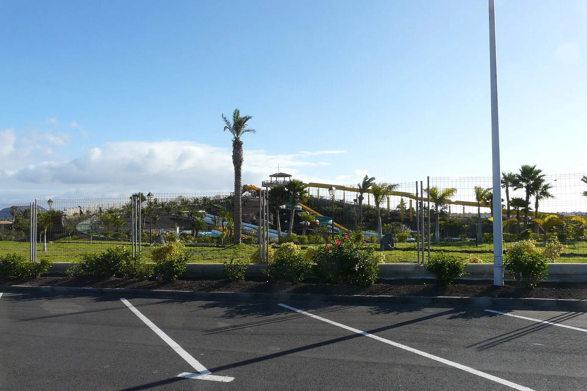 Water slides at Acua Water Park (formerly Baku Water Park) in Corralejo, Fuerteventura