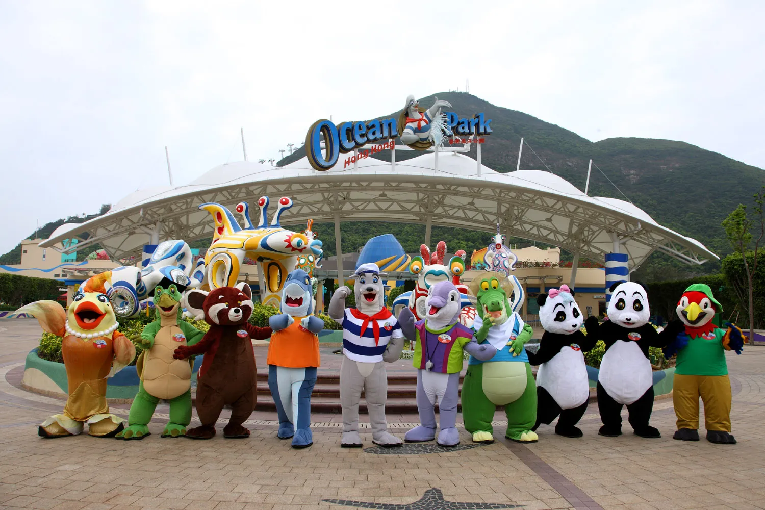 Main entrance plaza of Ocean Park Hong Kong
